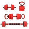 Soozier 4-in-1 Adjustable Dumbbell Set 66lbs for Home Gym Comprehensive Weight Training Equipment