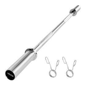 4FT Barbell Bar, Fits 2-Inch Weight Plates, Chrome Plated Barbell Bar with Knurled Grip for Strength Training, Weightlifting, Squat, Deadlift