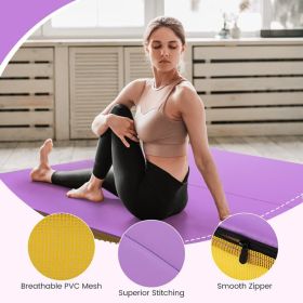 4ft x 4ft x 4in Bi-Folding Gymnastic Tumbling Mat with Handles and Cover