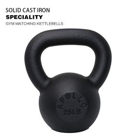 25lb×1piece Powder Coated Cast Iron Kettlebell for Men and Women's Gym, Same Family Kettlebell