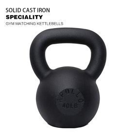 40lb×1piece Powder Coated Cast Iron Kettlebell for Men and Women's Gym, Same Family Kettlebell