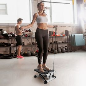 Exercise  Stepper for Women Mini Fitness Stepper with 2 Resistance Bands LCD Monitor Max 330.7LBS Load Stair Stepper Quiet Stepper