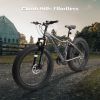 Ecarpat 26 Inch Fat Tires Mountain Bike, 4-Inch Wide Wheel, 21-Speed Disc Brakes, Mens Womens Trail Beach Snow Commuter City Mountain Bike