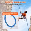 VEVOR 10.2mm Dynamic Climbing Rope, 40M(131ft) Outdoor Rock Climbing Rope 25KN Breaking Tension, Fiber Rope with Steel Snap Hooks for Escape