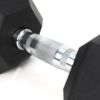 5LB 1-Pair (2pieces) HDRS Rubber Coated Solid Cast Iron Dumbbell with Contoured Chrome Handle, Hexagon Head