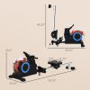 Soozier Foldable Rower Machine, Water Rowing Machine with Wheels, LCD Monitor and Tablet Holder for Cardio Training, White