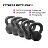 10lbs—1piece Powder Coated Cast Iron Kettlebell for Men and Women's Gym, Same Family Kettlebell