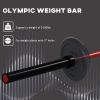 7.2ft Weight Bar, Olympic Bar with Rotating Sleeves, Non-Slip Knurling Grip, 1500lbs Weight Capacity, Red