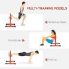 Bulgarian Split Squat Stand, Single Leg Squat Stand, 12-Level Adjustable Squat Roller for Lower Body Strength Training, Red