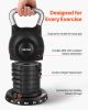 VEVOR Kettlebell, Adjustable Kettlebell with 7 Weight Levels (5, 11.5, 18, 24.5, 31, 37.5, 44 lbs), Die-Cast Aluminum and ABS Material