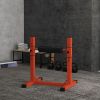 Soozier Bulgarian Split Squat Stand, Single Leg Squat Stand, 12-Level Adjustable Squat Roller for Lower Body Strength Training, Red