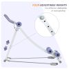 Foldable Ab Machine, Ab Workout Equipment with Adjustable Angles and Resistance Bands for Core and Stomach Exercise