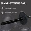 7.2ft Weight Bar, Olympic Bar with Rotating Sleeves, Non-Slip Knurling Grip, 1500lbs Weight Capacity, Black