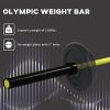 7.2ft Weight Bar, Olympic Bar with Rotating Sleeves, Non-Slip Knurling Grip, 1500lbs Weight Capacity, Yellow