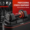 25LB 5 in 1 Single Adjustable Dumbbell Free Dumbbell Weight Adjust with Anti-Slip Metal Handle, Ideal for Full-Body Home Gym Workouts