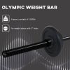 Soozier 7.2ft Weight Bar, Olympic Bar with Rotating Sleeves, Non-Slip Knurling Grip, 1500lbs Weight Capacity, Black