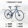 Shimano 7 Speed Hybrid Bike Aluminum Alloy Frame Double Disc Brakes 700C Road Bike For men women's City Bicycle