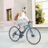 Shimano 7 Speed Hybrid Bike Aluminum Alloy Frame Double Disc Brakes 700C Road Bike For men women's City Bicycle