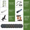 100lb Green Home Gym Set Multi-functional Power Cage, Home Adjustable Pullup Squat Rack 1000Lbs Capacity Comprehensive Fitness Barbell Rack
