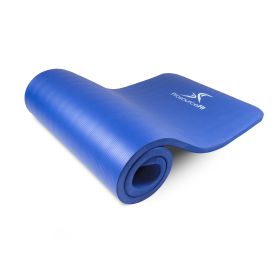 Extra Thick Yoga and Pilates Mat (Option: 1in  Blue)