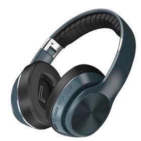 Wireless HiFi Headphones With Mic Foldable Over Ear Bluetooth 5.0 Headphone Support TF Card/FM Radio for Phone PC (Color: Blue, Ships From: China)