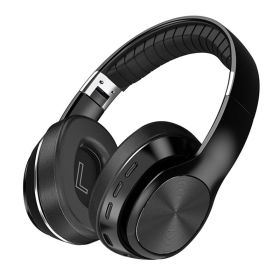 Wireless HiFi Headphones With Mic Foldable Over Ear Bluetooth 5.0 Headphone Support TF Card/FM Radio for Phone PC (Color: Black, Ships From: China)