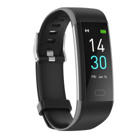 S5 Fitness Tracker Smart Watch Sports Watch Bracelet blood pressure fitness heart rate meter step temperature waterproof sports bracelet (Colour: black)