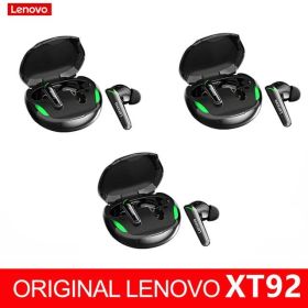 XT92 TWS Gaming Earbuds Low Latency Bluetooth Earphones Stereo Wireless 5.1 Bluetooth Headphones Touch Control Headset (Color: XT92 black 3, Ships From: China)