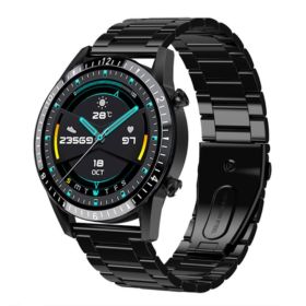 I9 smart watch Bluetooth hands-free call explosion heart rate blood pressure blood oxygen sleep monitoring watch (Colour: Sanzhu Black Steel)