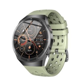 MT68 smart watch multi sport mode IP68 waterproof heart rate monitoring red light blood oxygen telephone information reminder (Colour: Green)