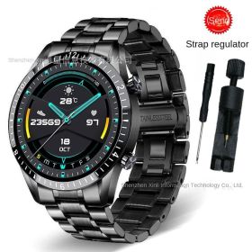 I9 smart watch Bluetooth hands-free call explosion heart rate blood pressure blood oxygen sleep monitoring watch (Colour: Five beads black steel (watch belt adjuster))
