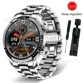 I9 smart watch Bluetooth hands-free call explosion heart rate blood pressure blood oxygen sleep monitoring watch (Colour: Wuzhu Silver Steel (watch belt adjuster))