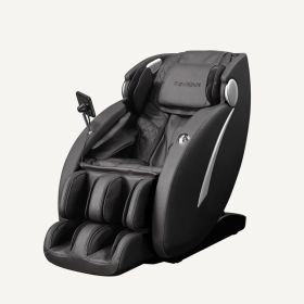 Massage Chair Full Body, Zero Gravity SL-Track Shiatsu Massage Recliner Chair with Body Scan, Airbags, Foot Rollers, Deep Yoga Stretch (Main Material: PU Leather, Main Color: Black)