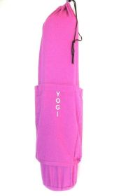 Yoga Bag - OMSutra Slogan Mat Bag (Color: Purple, Slogan: YOGI - Drawstring)