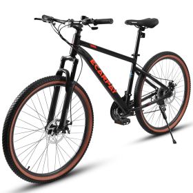 A24301 Mountain Bike 24 Inch Wheels, 21-Speed Mens Womens Trail Commuter City Mountain Bike (Color: as Pic)