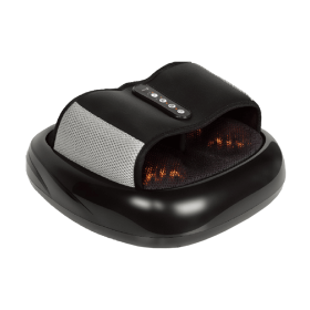 Foot Massager with Heat-Black (Color: as Pic)