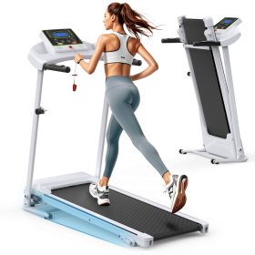 Folding Treadmill with Incline 2.5HP 12KM/H Electric Treadmill for Home Foldable (Color: as Pic)