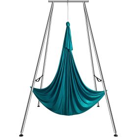 VEVOR Aerial Yoga Frame & Yoga Hammock, 9.67 ft Height Professional Yoga Swing Stand Comes with 6.6 Yards Aerial Hammock (Color: Atrovirens, Includes Hammock: Yes)