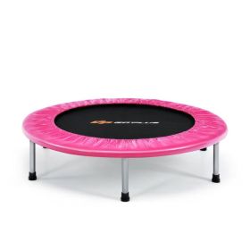 38 Inch Mini Folding Trampoline Portable Recreational Fitness Rebounder (Color: Pink)