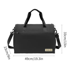 Travel Duffel Bag Weekend and Business Travel Bag Can be used for Sports Bags and Hospital Waiting Bags Overnight Duffel Bag with Trolley Case Cover (Color: Black)