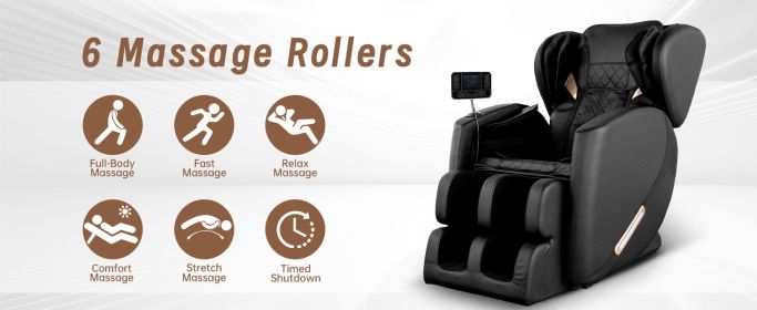 2024 Massage Chair Recliner with Zero Gravity with Full Body Air Pressure (Color: as Pic)