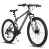 A26251 26 Inch Mountain Bike,21 Speed with High-Carbon Steel Frame Bike for Adults,Dual Disc Brake Mountain Bicycle for Men Womens Adult Bicycle