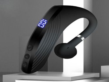 Business Wireless Headset with Open-Ear Design, Single-Side, Battery Display - Bluetooth Earpiece MS16 for Universal Cell Phone And Bluetooth Device (Color: Black)