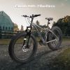 Ecarpat 26 Inch Fat Tires Mountain Bike, 4-Inch Wide Wheel, 21-Speed Disc Brakes, Mens Womens Trail Beach Snow Commuter City Mountain Bike