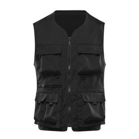 Men's Sleeveless Fitness Cargo Vest (Color: colorful, size: S)
