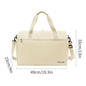 Travel Duffel Bag Weekend and Business Travel Bag Can be used for Sports Bags and Hospital Waiting Bags Overnight Duffel Bag with Trolley Case Cover (Color: Khaki)