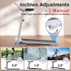 Folding Treadmill with Incline 2.5HP 12KM/H Electric Treadmill for Home Foldable
