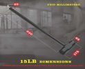 15LB -one piece Fitness steel hammer suitable for use in the gym and at home