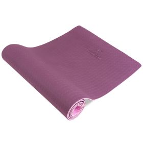 Natura TPE Yoga Mat (Option: 1/4"  Purple/ Pink)