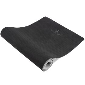 Natura TPE Yoga Mat (Option: 1/4"  Black/Grey)